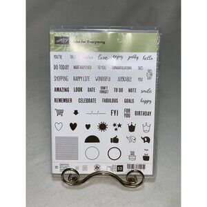Stampin Up Tabs For Everything Cling Set Variety Note Card Planner Craft Scrapbk